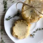 gluten-free keto lemon thyme shortbread cookies